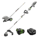 EGO POWER+ Multi-Head Combo Kit; 15" String Trimmer, 8" Edger & Power Head with 5.0Ah Battery and Standard Charger