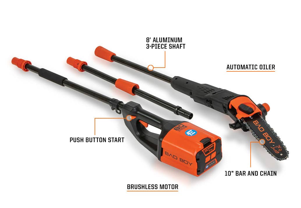 Bad Boy 10" POLE SAW + 2AH BATTERY + CHARGER