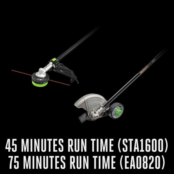 EGO POWER+ Multi-Head Combo Kit; 16” Carbon Fiber String Trimmer with POWERLOAD™, Carbon Fiber Edger, and 56V Power Head with 4.0Ah Battery and 320W Charger