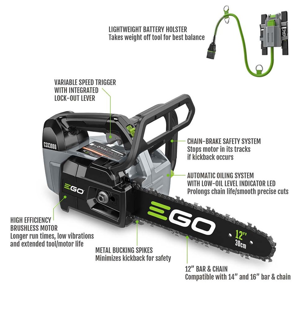 EGO POWER+ Commercial Series Top-Handle Chainsaw EGO POWER+ Commercial Series Top-Handle Chainsaw