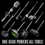 EGO POWER+ Multi-Head Combo Kit; 16” Carbon Fiber String Trimmer with POWERLOAD™, Carbon Fiber Edger, and 56V Power Head with 4.0Ah Battery and 320W Charger