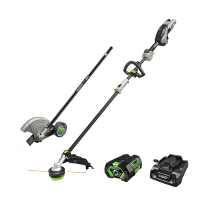 EGO POWER+ Multi-Head Combo Kit; 16” Carbon Fiber String Trimmer with POWERLOAD™, Carbon Fiber Edger, and 56V Power Head with 4.0Ah Battery and 320W Charger