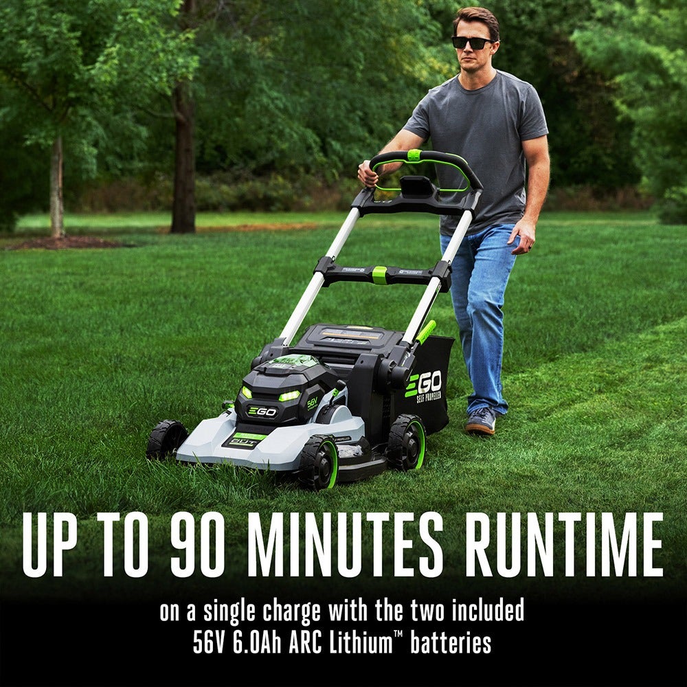 EGO POWER+ Mower 22" Super Composite Deck Select Cut™ System with Peak Power Kit (Two 6Ah Batteries) EGO POWER+ Mower 22" Super Composite Deck Select Cut™ System with Peak Power Kit (Two 6Ah Batteries)
