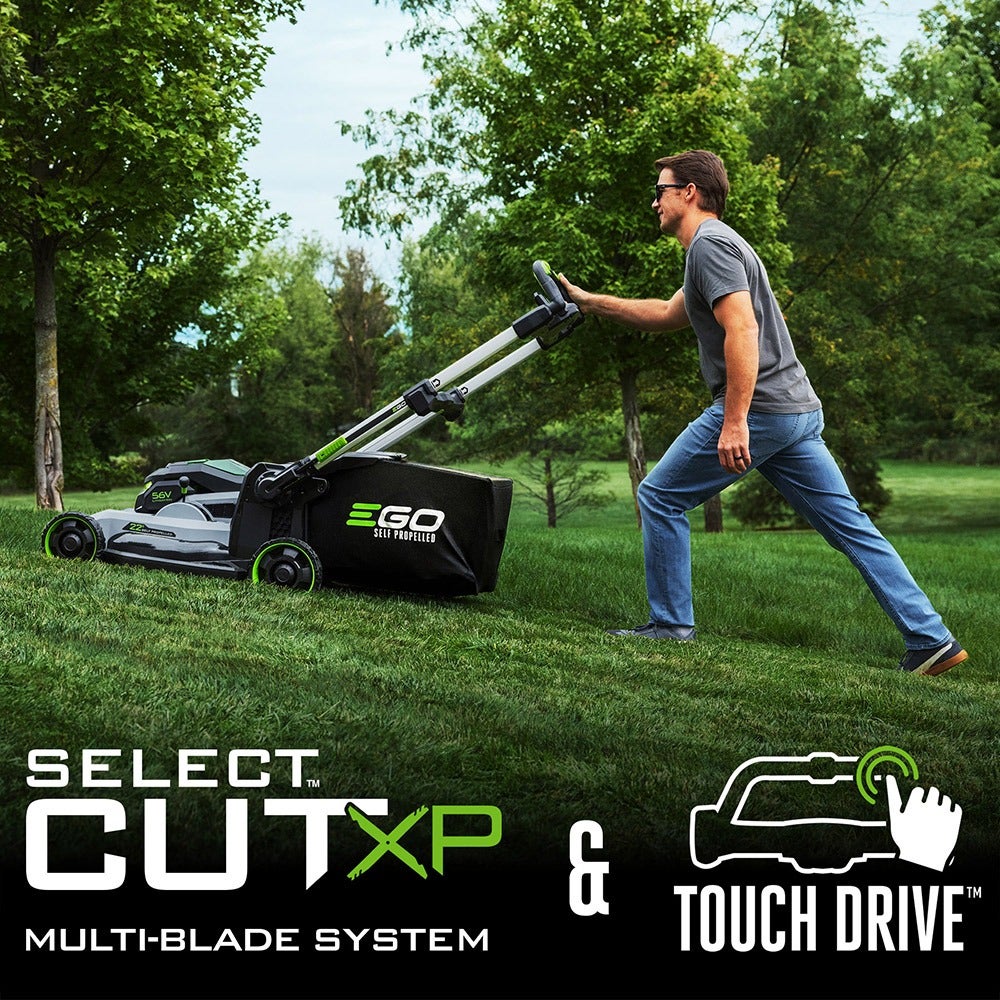 EGO POWER+ Mower 22" Super Composite Deck Select Cut™ System with Peak Power Kit (Two 6Ah Batteries) EGO POWER+ Mower 22" Super Composite Deck Select Cut™ System with Peak Power Kit (Two 6Ah Batteries)