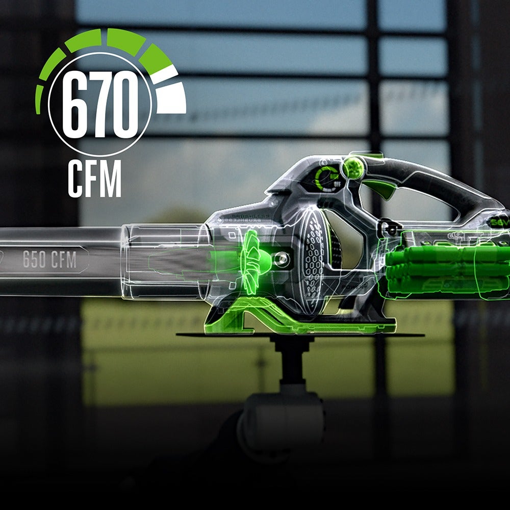 EGO POWER+ 15" POWERLOAD™ String Trimmer with Aluminum Telescopic Shaft & 670 CFM Blower Combo Kit EGO POWER+ 15" POWERLOAD™ String Trimmer with Aluminum Telescopic Shaft & 670 CFM Blower Combo Kit