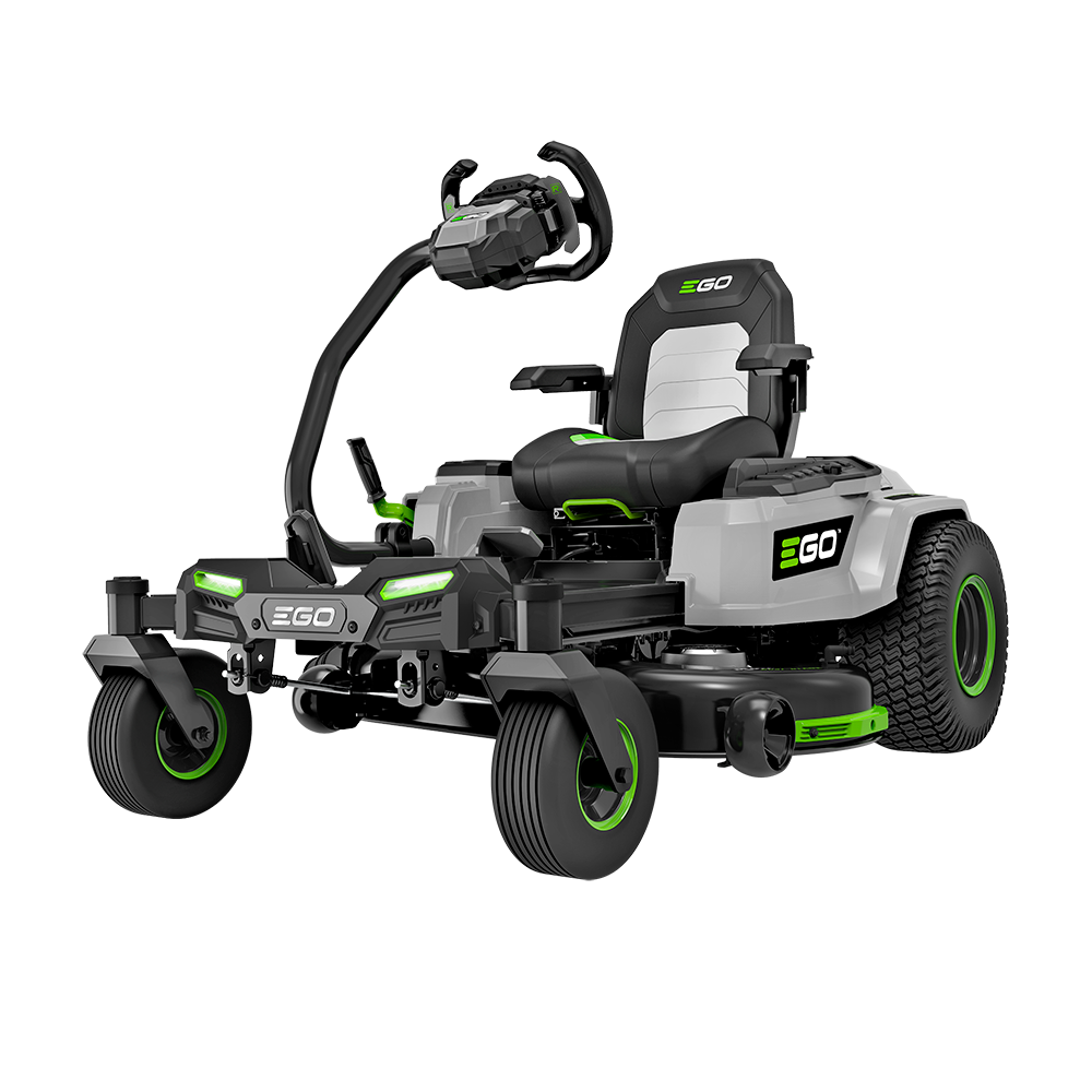 EGO POWER+ 42" Zero Turn Riding Mower with e-STEER™ (2 x 10.0Ah, 4 x 6.0Ah, 800W Charger) EGO POWER+ 42" Zero Turn Riding Mower with e-STEER™ (2 x 10.0Ah, 4 x 6.0Ah, 800W Charger)